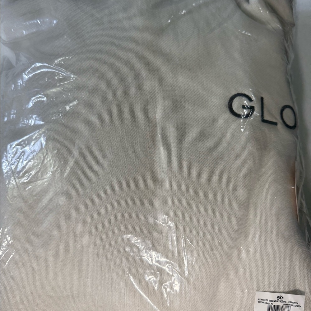 GLO FORGIVEN White Hoodie with Black Graphics - Picture 2 of 3
